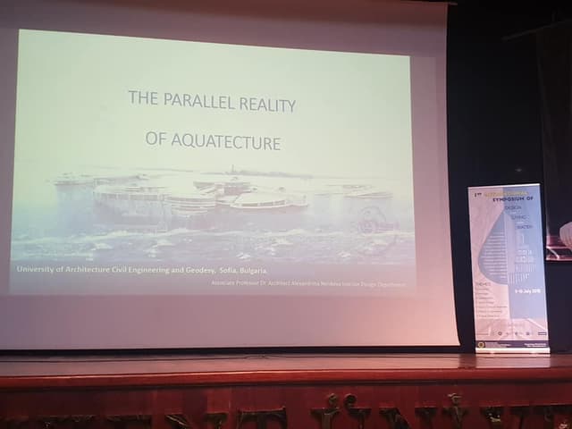 image 12 from International Symposium of Design for Living with Water event speakers speaking about Design for Living with Water